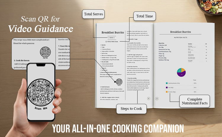The College Cookbook in Color: 101 Simple, Cheap and Healthy Recipes with QR Codes & Video Check-In's